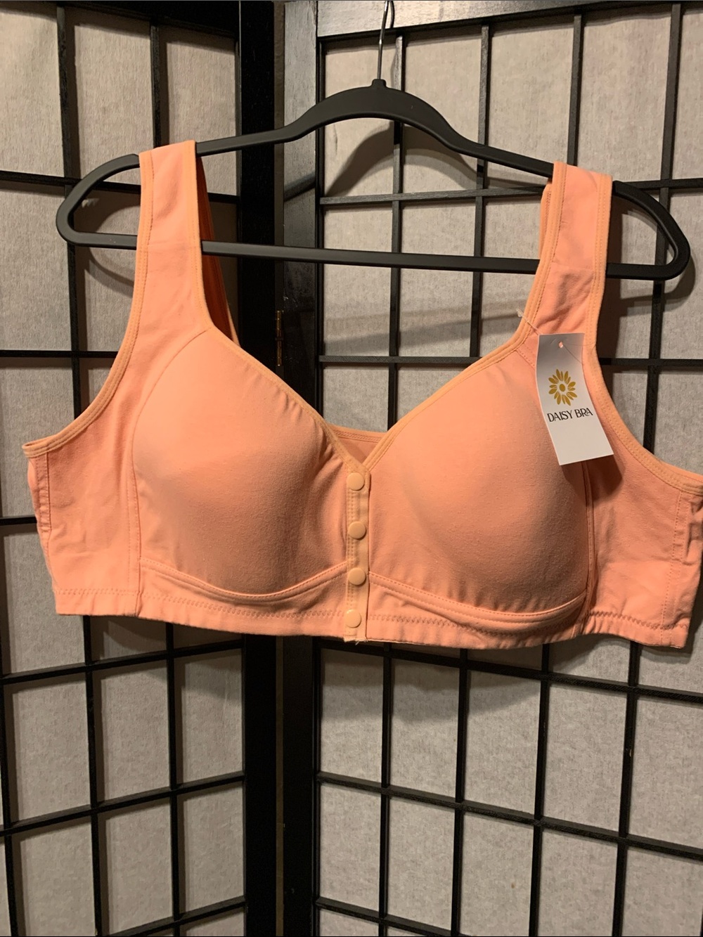 NWT Daisy Bra Peach Front-Closure Support Bra Size 5XL